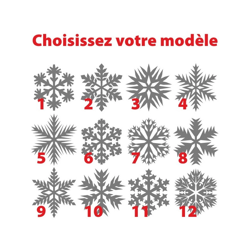 Sticker Noël - Flocon de neige - Modèle au choix