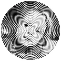 Sticker portrait spirale