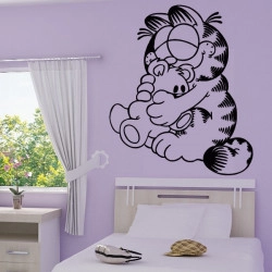 Sticker Garfield et son ourson