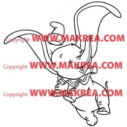 Sticker Dumbo Heureux
