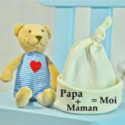 Bonnet bébé Papa et Maman - Moi