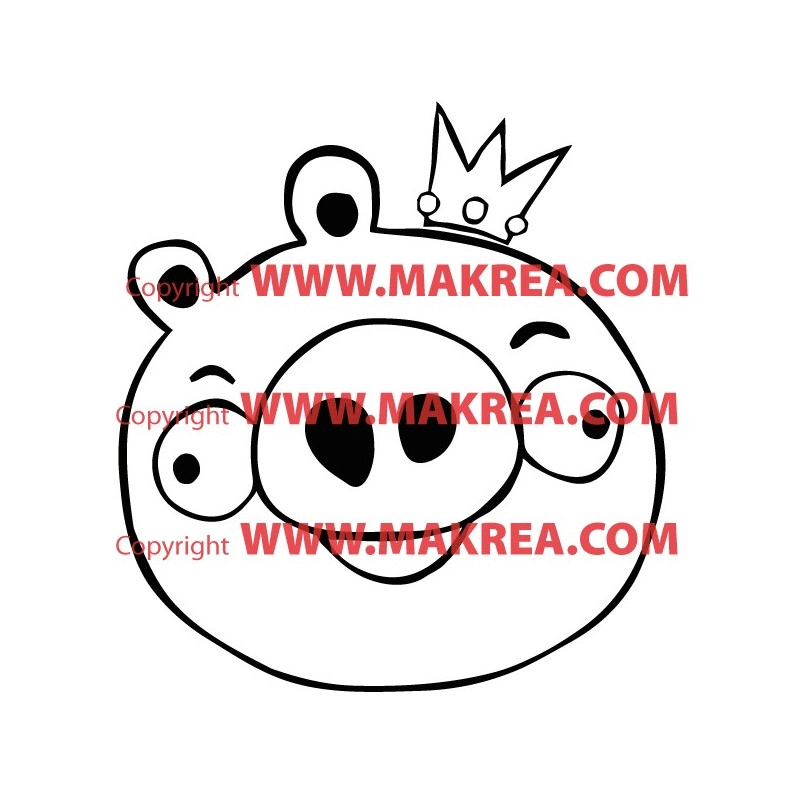 Sticker Angry Birds - Cochon