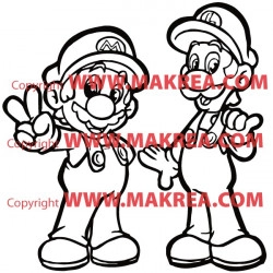 Sticker Super Mario bros et Luigi