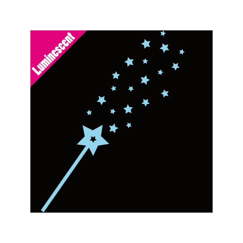 Sticker Luminescent Baguette Magique Pluie d'étoiles