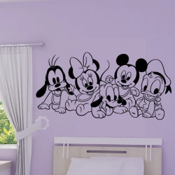 Sticker Bébés Minnie, Mickey, donald, Pluto et Dingo