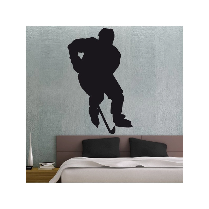 Sticker Silhouette Joueur de Hockey sur glace