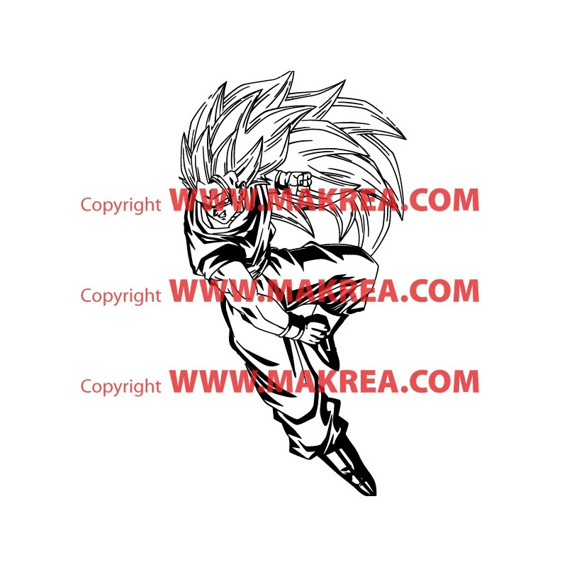 Sticker Dragon Ball - Sangoku
