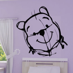 Sticker Winnie l'ourson Esquisse Crayon - Tête