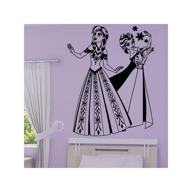 Sticker La Reine des Neiges - Elsa & Anna les soeurs