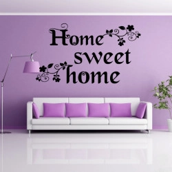 Sticker Citation Home Sweet Home Floral 2