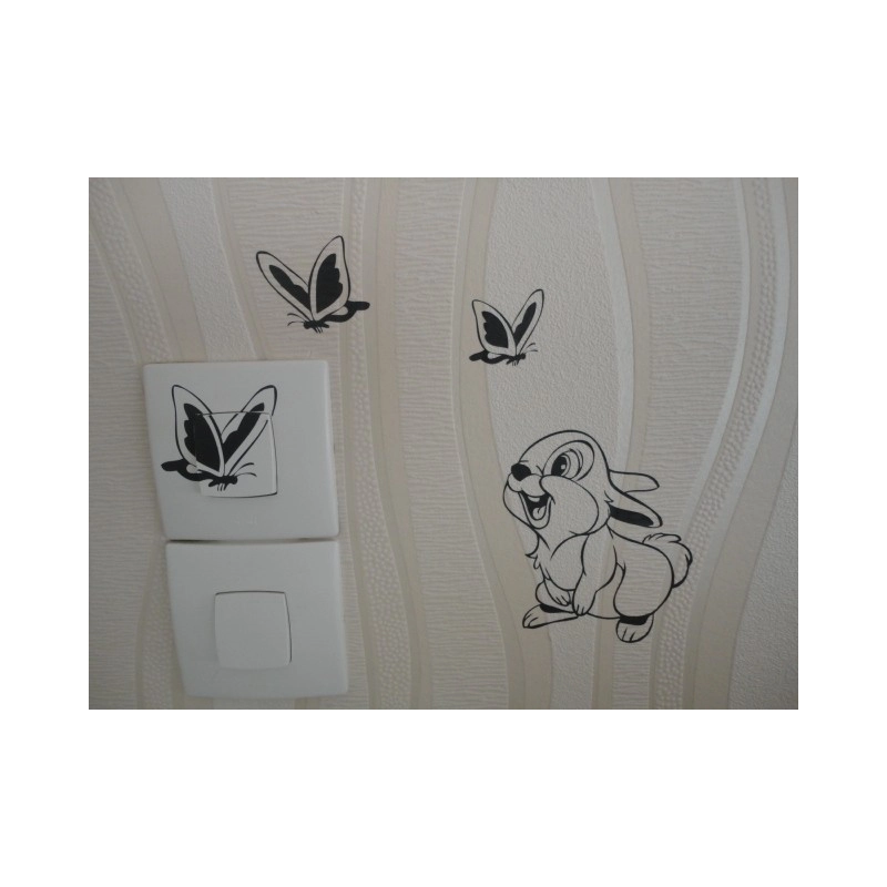 Stickers Interrupteur / Prise Panpan Papillons