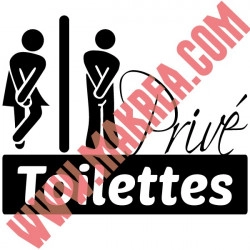 Sticker Abattant WC - Personnages H & F Humoristique Privé Toilettes