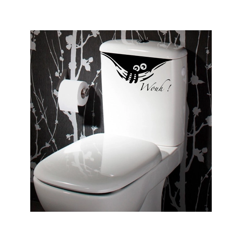 Sticker Abattant WC - Monstre Humoristique qui sort de la cuvette