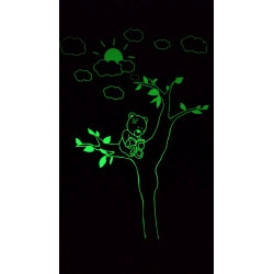 Sticker Luminescent Ourson dans un arbre