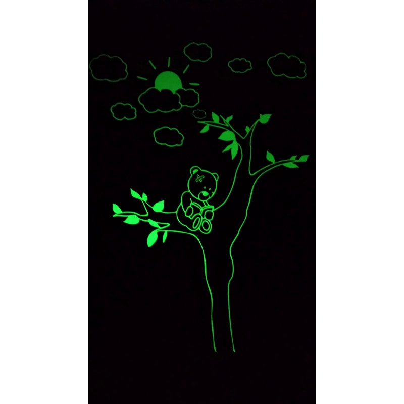 Sticker Luminescent Ourson dans un arbre