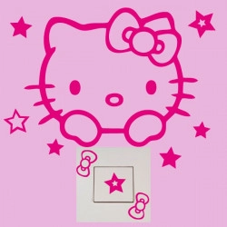 Stickers Interrupteur / Prise Tête Hello Kitty