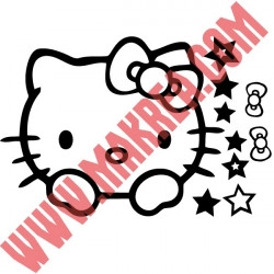 Stickers Interrupteur / Prise Tête Hello Kitty