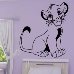 Sticker Roi Lion - Lionceau Simba Assis