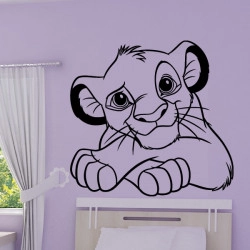 Sticker Roi Lion - Lionceau Simba Portrait