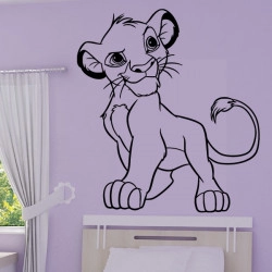 Sticker Roi Lion - Lionceau Simba Fier