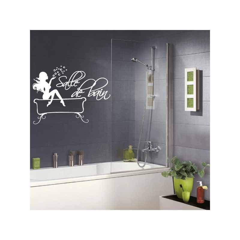 Sticker Salle de bain - Femme Glamour Baignoire