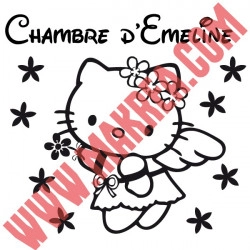 Sticker de porte - Hello Kitty Fleurs