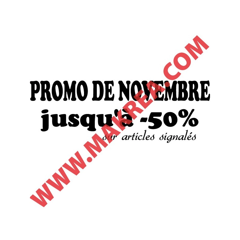 Sticker vitrine Promo de novembre jusqu'à -50%
