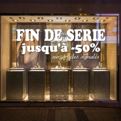Sticker vitrine Fin de Série jusqu'à -50%