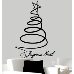Sticker Noël - Joyeux Noël et Sapin Design