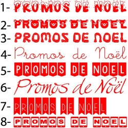Sticker vitrine Promos de Noël