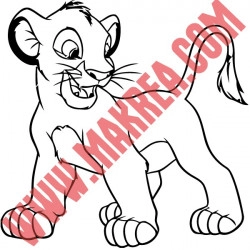 Gabarit simba roi lion qui marche pour créer un personnage de