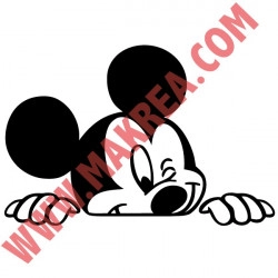 Sticker Mickey Visage se Cache
