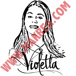 Sticker Violetta - Portrait et Logo