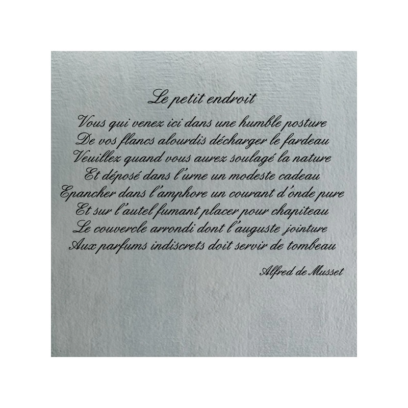Sticker Poème Alfred de Musset - Le Petit Endroit