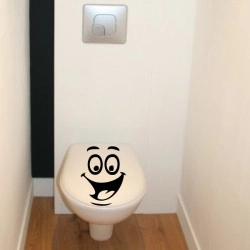 Sticker Abattant WC - Visage Humoristique
