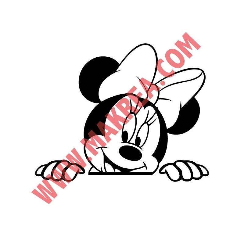 Sticker Minnie Visage se Cache