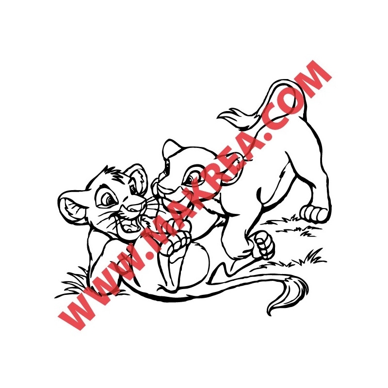 Sticker Roi Lion - Simba et Nala