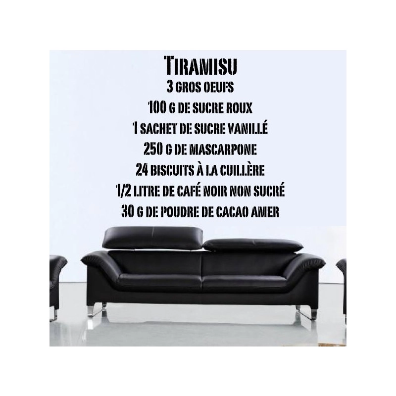 Sticker Recette Tiramisu (texte industriel)