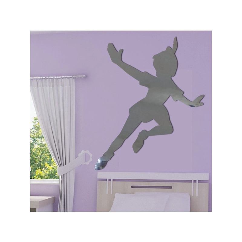 Sticker Miroir - Silhouette Peter Pan