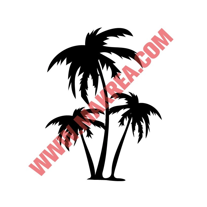 Sticker Nature - 3 Palmiers