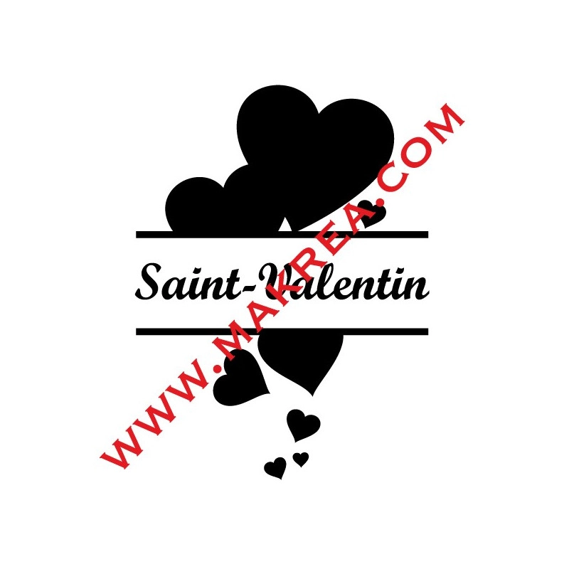 Sticker vitrine Coeurs Saint-Valentin