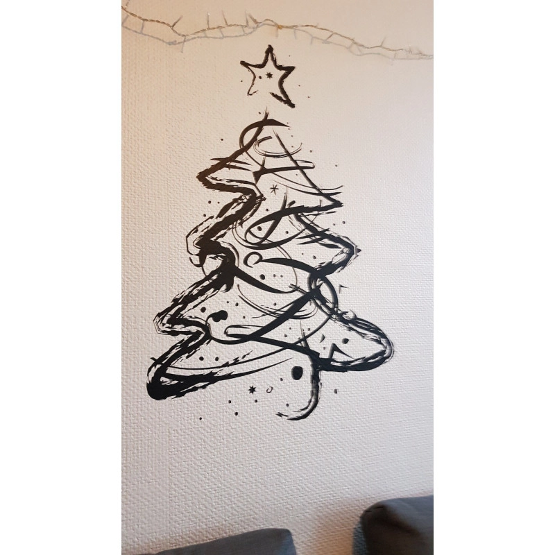 Sticker Sapin de Noël esquisse