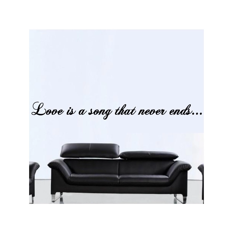 Sticker Texte : Love is a song that never ends...