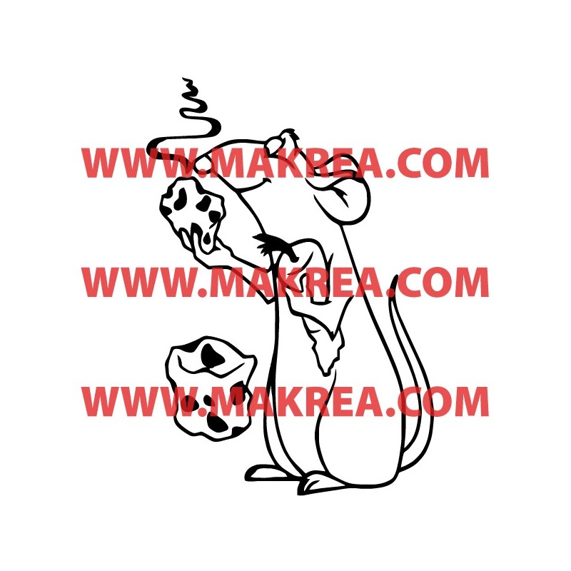 Sticker Ratatouille - Remy mange du fromage