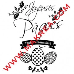 Sticker Vitrine Joyeuses Pâques & Bandeau personnalisé