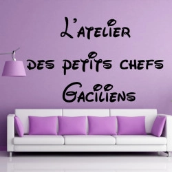 Sticker Texte : L'atelier des petits chefs Gaciliens
