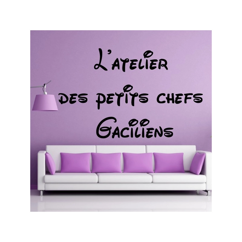 Sticker Texte : L'atelier des petits chefs Gaciliens