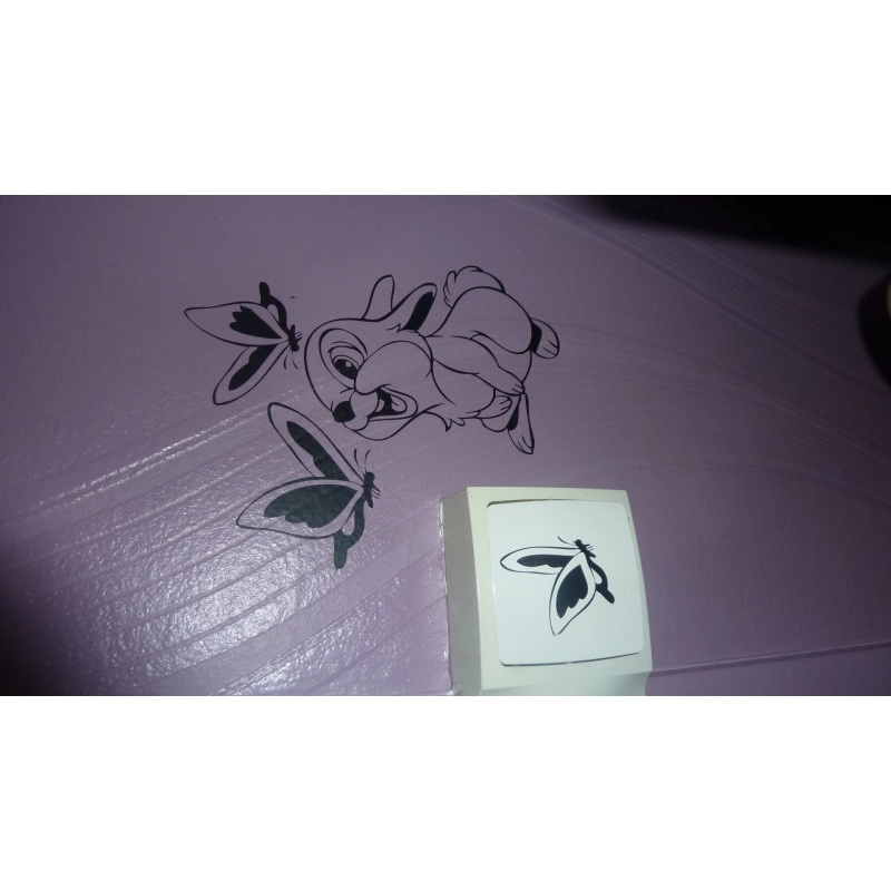 Stickers Interrupteur / Prise Panpan Papillons
