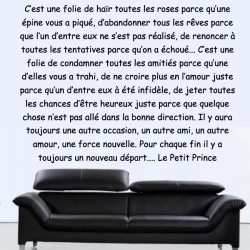 Sticker Texte : Extrait le Petit Prince