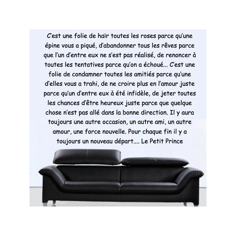 Sticker Texte : Extrait le Petit Prince